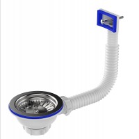 Выпуск для сифона 3 1/2" металл реш с прямоуг перелив Aquan NV305-40-MR