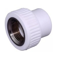 Муфта PPRC ПП белая комбинированная внутренняя резьба 20*1/2"