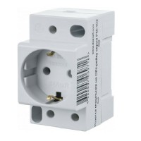 Розетка модульная на DIN-рейка 2p+pen 16А 220В РМ-102 18012DEK