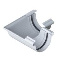 Угол желоба с уплотнителем Murol d 130 90* Белый 1/10