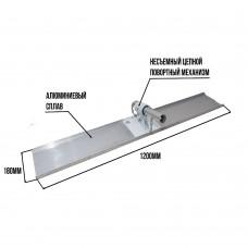 Гладилка канальная прямоугольная стартовая с механизмом в сборе 1200 мм 1200*180 мм ФДБ-1006