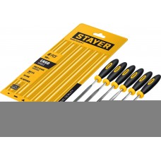Набор надфилей 150 мм 2-х ком ручка 6 предметов Stayer 16010-Н6