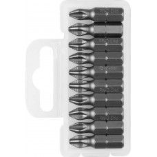 Бита PH2 25 мм C 1/4" кованая хромомолибден 1 шт ЗУБР Мастер 26001-2-25-10