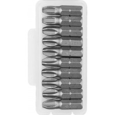 Бита PH3 25 мм С1/4" кованая хромомолибден 1 шт ЗУБР Мастер 26001-3-25-10