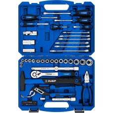Набор универсальный 1/2″+ 1/4″ 63 предмета ЗУБР Универсал 27670-H58