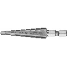 Сверло по сталям и цв металлам d 4-12 мм ступенчатое Stayer Master 29660-4-12-9