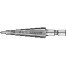 Сверло по сталям и цв металлам d 4-12 мм ступенчатое Stayer Master 29660-4-12-9