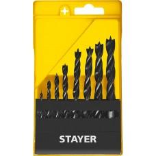 Набор сверла по дереву 3-10 мм 8 шт Stayer 2942-Н8 в боксе
