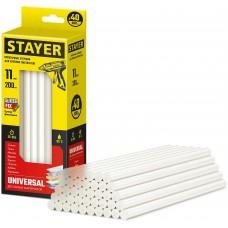 Термоклей стержень 11*200 мм Прозрачный 1 шт Stayer 2-06821-T-S40 1/40