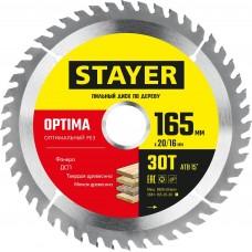 Диск пильный по дереву 165*20 мм 30Т Stayer Master OPTI-Line 3681-165-20-30