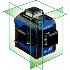 Нивелир лазерный ЗУБР Крест-3D 20-70 м точн +/- 0,3 мм/м 34909