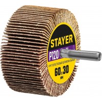 Круг лепестковый веерный на шпильке 30*60 мм P120 36608-120