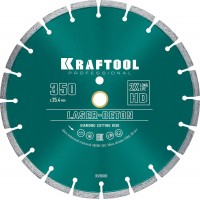 Диск отрезной алмазный по бетону сухой влажный рез 25,4/20*350 мм Kraftool Laser-Beton 36686-350