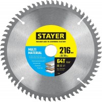 Диск пильный по алюминию 216*32/30 мм 64Т супер чистый рез Stayer 3685-216-32-64