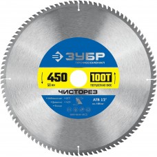 Диск пильный по дереву 450*50 мм 100Т чистый рез ЗУБР 36905-450-50-100