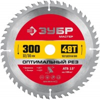 Диск пильный по дереву 300*32/30 мм 48Т оптимальный рез ЗУБР 36912-300-32-48