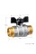 Кран шаровый 1/2" ш-ш полнопроходной бабочка никель латунь ЗУБР 51327-1/2