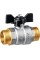 Кран шаровый 3/4" ш-ш полнопроходной бабочка никель латунь ЗУБР 51327-3/4