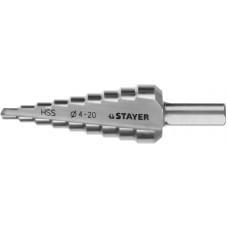 Сверло по сталям и цв металлам d 4-20 мм ступенчатое Stayer Master 29660-4-20-9