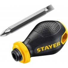 Отвертка 2 в 1 2/6мм 32 мм с двусторонним стержнем Stayer мини 2511_z02