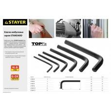 Набор ключи имбусовые 2-10 мм 8 шт Stayer 27405-Н8