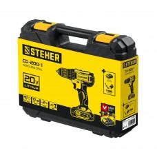 Дрель шуруповерт Steher CD-200-1 20В 40 н*м 1 АКБ 2Ач кейс
