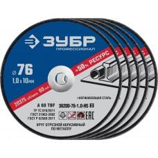 Круг отрезной по металлу 76*1,0*10 мм ЗУБР 36200-76-1,0-H5
