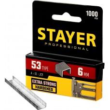 Скобы тип 53 6 мм красные 1000 шт Stayer 3159-06