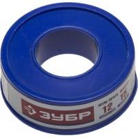 Фум лента 0.1*12 мм 15 м 0.25 г/см3 ЗУБР 12373-12-025