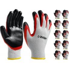 Перчатки х/б облив из латекса двойной 13 класс L-XL ЗУБР Мастер 11459-К10
