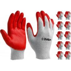 Перчатки х/б облив из латекса 13 класс L-XL ЗУБР Мастер 11458-К10