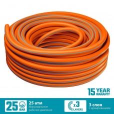 Шланг 1/2" 25 м 25 атм 3-х слойный термоэластопласт поливочный Grinda Flex 429008-1/2-25