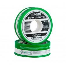 Фум лента 0,1*19 мм 15 Abro PTFE-19-010-15-RE