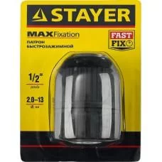 Патрон для дрели быстрозажимной 13 мм 1/2" Stayer 2,0-13 мм 29052-13-1/2