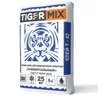 Клей Т-42 для плитки универсальный 25 кг Tiger Mix 1/56