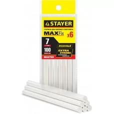 Термоклей стержень 7*100 мм Прозрачный 6 шт Stayer 2-06817-T-S06