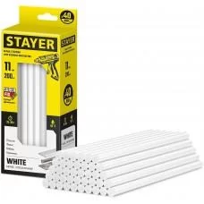 Термоклей стержень 11*200 мм Белый 1 шт Stayer 2-06821-W-S40 1/40