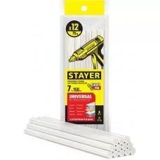 Термоклей стержень 7*150 мм Прозрачный 12 шт Stayer 06817-12