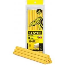 Термоклей стержень 11*200 мм Желтые 6 шт Stayer 2-06821-Y-S06