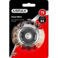 Щетка чашечная для дрели 0,5 мм 75 мм шпилька жгутированная сталь Mirax 35148-075