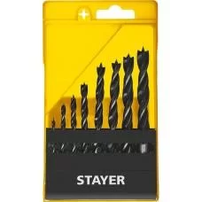 Набор сверла по дереву 3-10 мм 8 шт Stayer 2942-Н8 в боксе