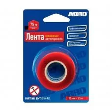 Лента клейкая двусторонняя 10 мм 1,51 м монтажная Abro EMT-010-R