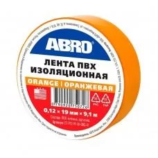 Изолента ПВХ 19 мм 9,1 м оранжевая Abro ET-912-19-10-ORG-RE