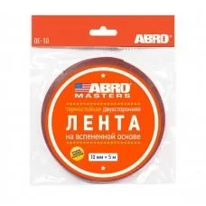Лента клейкая двусторонняя 10 мм 5 м Abro Белая OE-10-RE