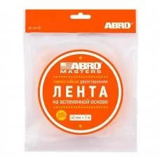 Лента клейкая двусторонняя 40 мм 5 м вспененная основа Abro Белая OE-40-R